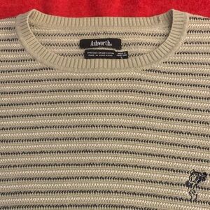ASHWORTH Pima High Grade Cotton Striped Sweater